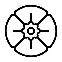 Obraz premium poppy Line Icon