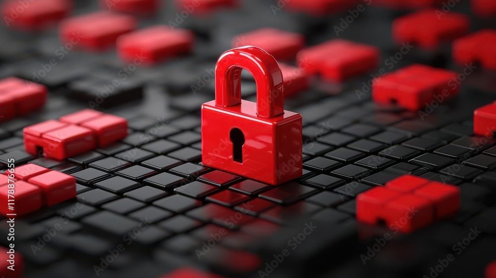 Poster cloud storage and data protection. data protection and management in the cloud, radiant locks with d
