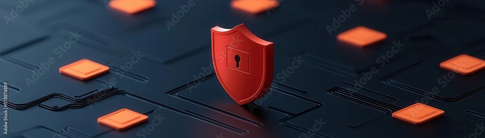 Poster cloud storage and data protection. encrypted access control in cloud systems, holographic glowing sh