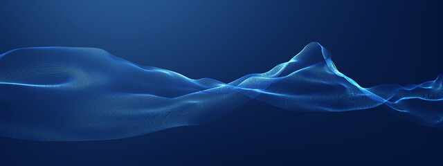 Cyber Big Data Flow Particles Background.