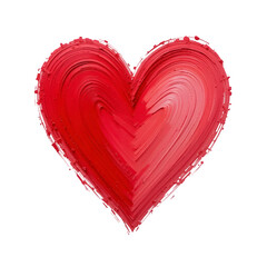 Textured Red Heart with Gradient on White Background