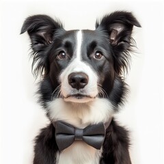 Fototapeta premium Dog Wearing Bow Tie