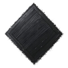 Textured Black Diamond Shape with Gradient on White Canvas