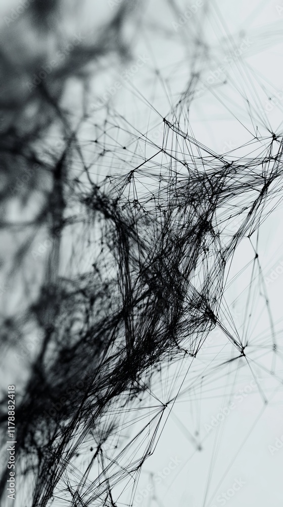 Aufkleber intricate web of lines and nodes forming an abstract network, symbolizing digital communication and 