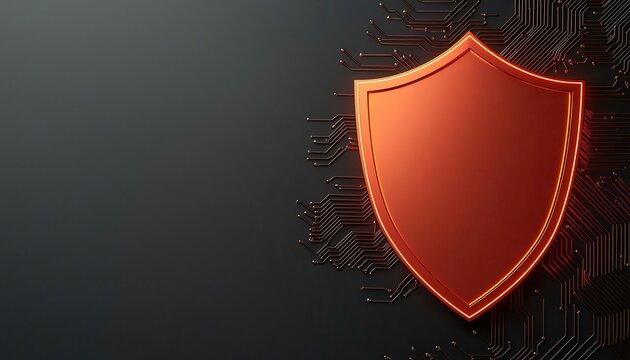 cloud storage and data protection. Secure data protection with access controls, radiant shields and glowing fingerprint icons, 3D illustration