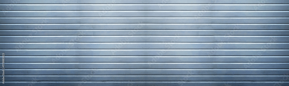 Poster closeup view of gray wall. abstract pattern of a wall with horizontal ribbed lines