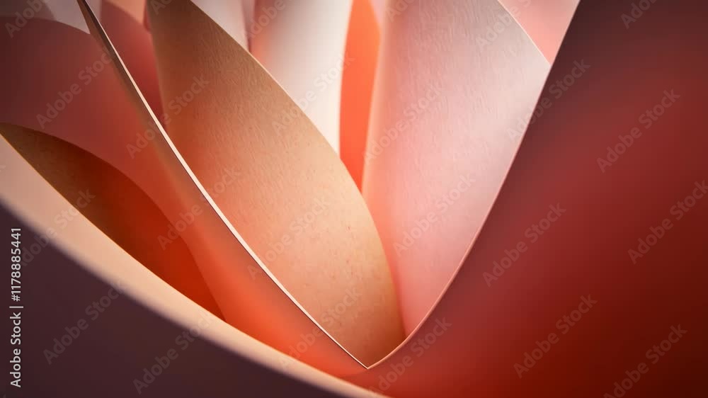 Poster abstract composition of layered shapes showcasing warm tones in a harmonious arrangement