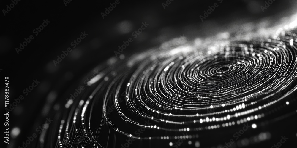 Aufkleber this stunning abstract image showcases a spiral motion in black and white, with dynamic lines and br