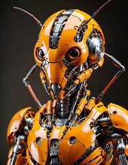 cyborg robot vector illustration