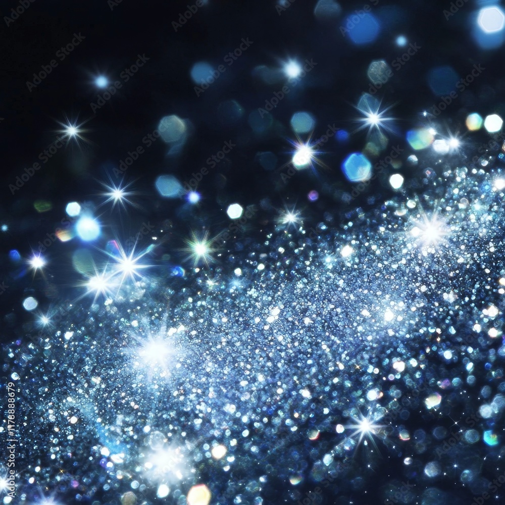 Aufkleber this stunning image showcases a captivating starry background filled with shimmering glitter and spa