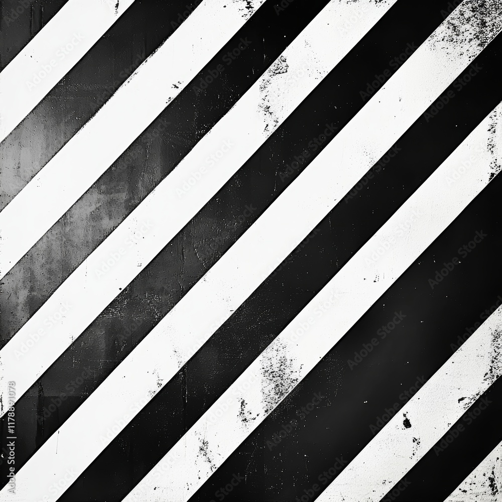 Poster a striking black and white diagonal striped pattern on a textured surface, ideal for modern design a