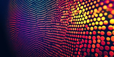 Obraz premium Abstract Technology Background with Colorful Data Points in Modern Pattern Design for Visual Communication