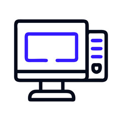 computer monitor icon illustration
