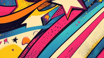 pop art style background, vector illustration