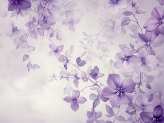 Purple flowers on branch