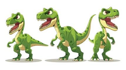 Obraz premium Discover the Mesmerizing World of Dinosaurs in Cartoon Form