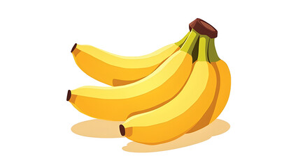 Yellow Banana Isolated on white background.