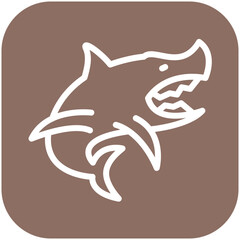 Shark vector icon illustration of Vacation and Tourism iconset.