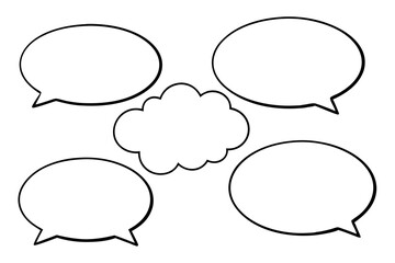 set of speech bubbles