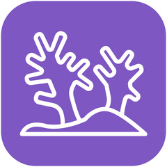 Coral Reef vector icon illustration of Vacation and Tourism iconset.