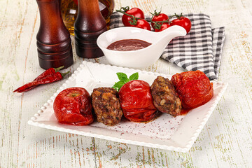 Turkish cuisine - Domatesli Kebab with tomato