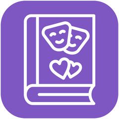 Drama vector icon illustration of Literature iconset.