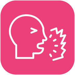 Shouting vector icon illustration of Protesting and Civil Disobedience iconset.