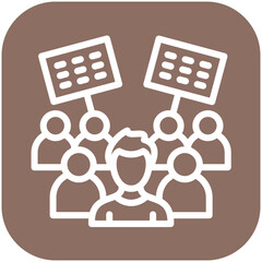 Rally vector icon illustration of Protesting and Civil Disobedience iconset.