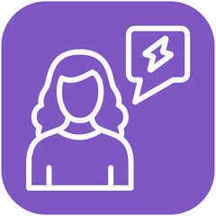 Activist Female vector icon illustration of Protesting and Civil Disobedience iconset.