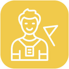 Tour Guide vector icon illustration of Vacation Planning iconset.