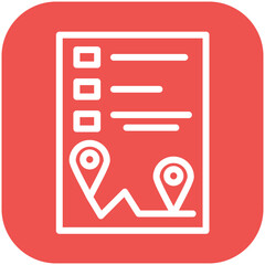 Itinerary vector icon illustration of Vacation Planning iconset.