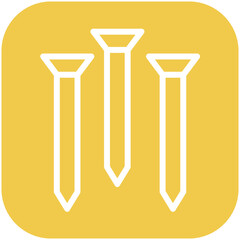 Nail vector icon illustration of Home Improvements iconset.
