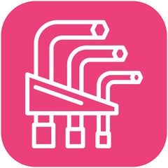 Hex Key vector icon illustration of Home Improvements iconset.