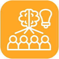 Brainstorming vector icon illustration of Business & Economy iconset.