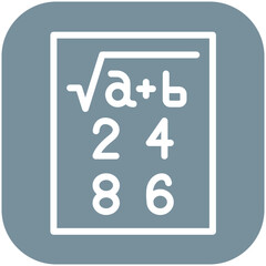 Print Math Sheet vector icon illustration of School iconset.