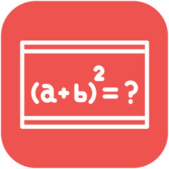 Solving Formula vector icon illustration of School iconset.