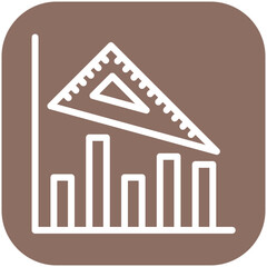 Set Square and Graph vector icon illustration of School iconset.