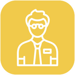 Male Professor vector icon illustration of School iconset.