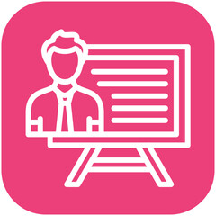 Lecture vector icon illustration of School iconset.