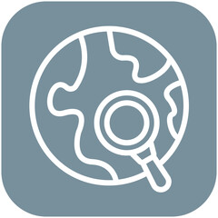 Global Search vector icon illustration of Human Resource iconset.