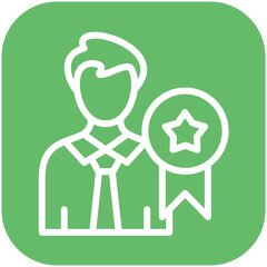 Rewarding Employees vector icon illustration of Human Resource iconset.