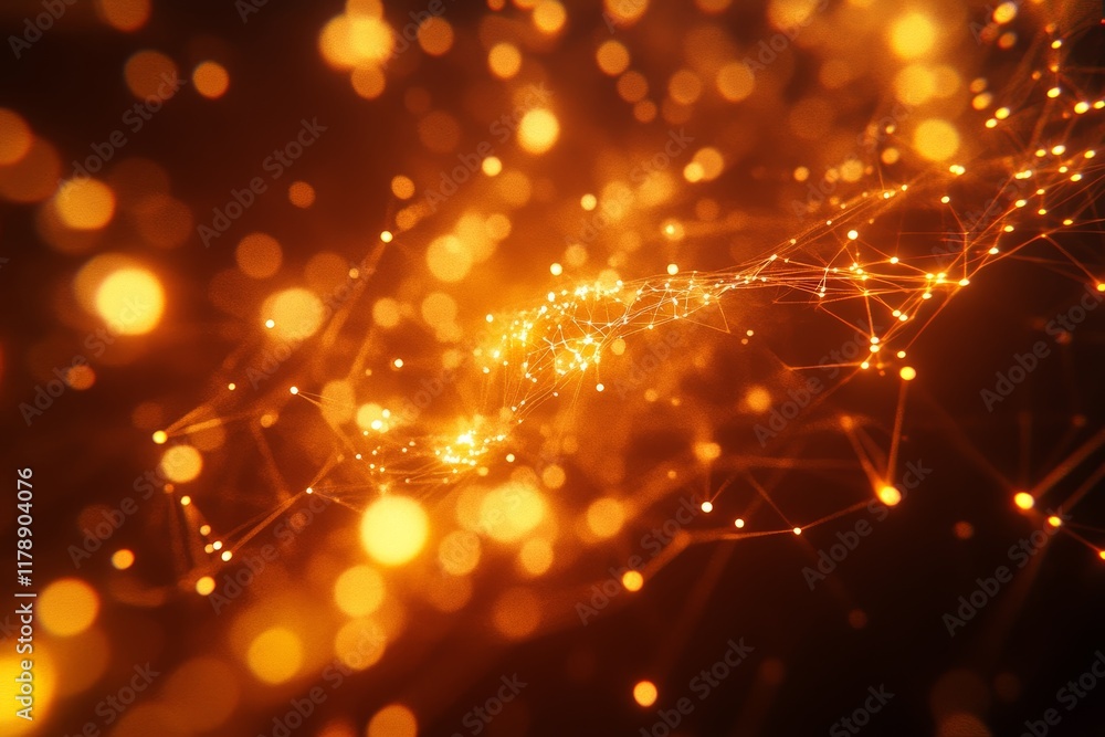 Poster abstract data visualization with realistic soft ambient lighting for web applications and digital ar