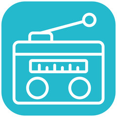 Radio vector icon illustration of Soccer iconset.