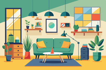Trendy living room decor showcasing modern furniture and soft lighting accents.
