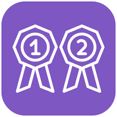 Medal vector icon illustration of Soccer iconset.