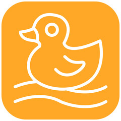 Rubber Duck vector icon illustration of Children Toys iconset.