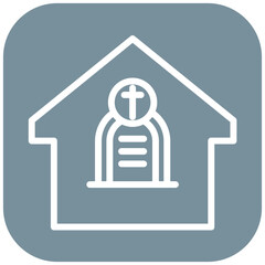 Mausoleum vector icon illustration of Funeral iconset.