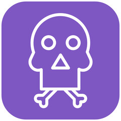 Skull vector icon illustration of Funeral iconset.