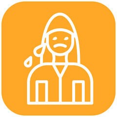 Grief vector icon illustration of Funeral iconset.