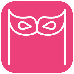 Party Mask vector icon illustration of Party and Celebration iconset.